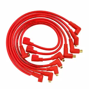 Mastodon Spiral Core 8.5mm 90 Degree Boots, Plug Wires Set – Red