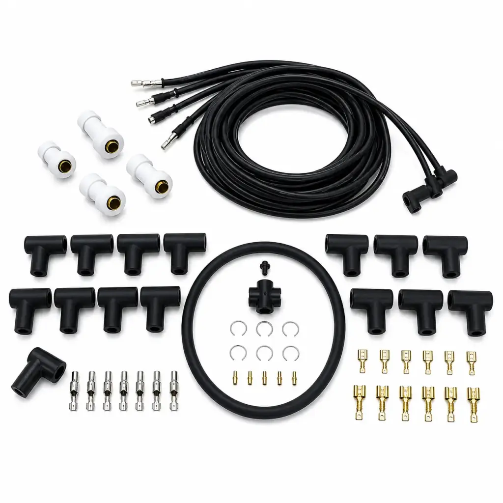 Mastodon 8mm 90 Degree Ceramic Boots, Plug Wires Set