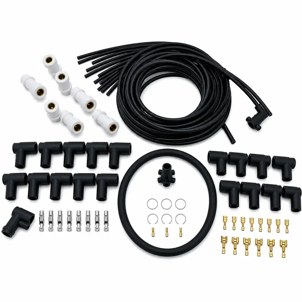 Mastodon 8mm 180 Degree Ceramic Boots, Plug Wires Set
