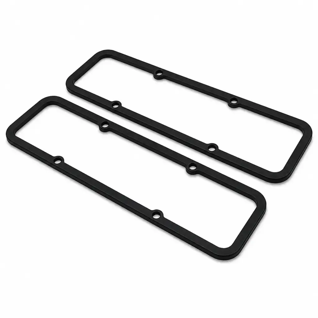 Mastodon Chevy Small Block Valve Cover, Rubber Steel Core Gaskets – Black