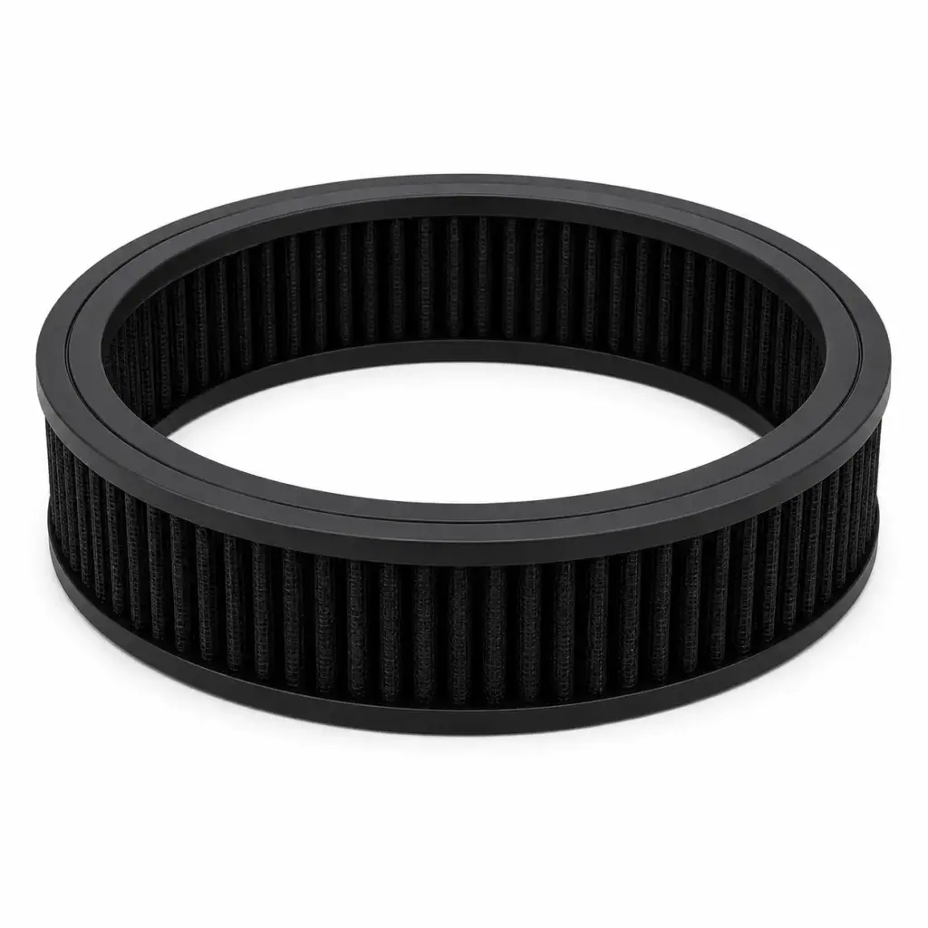 Mastodon Round Washable Air Filter Element – Black 14"x3"
