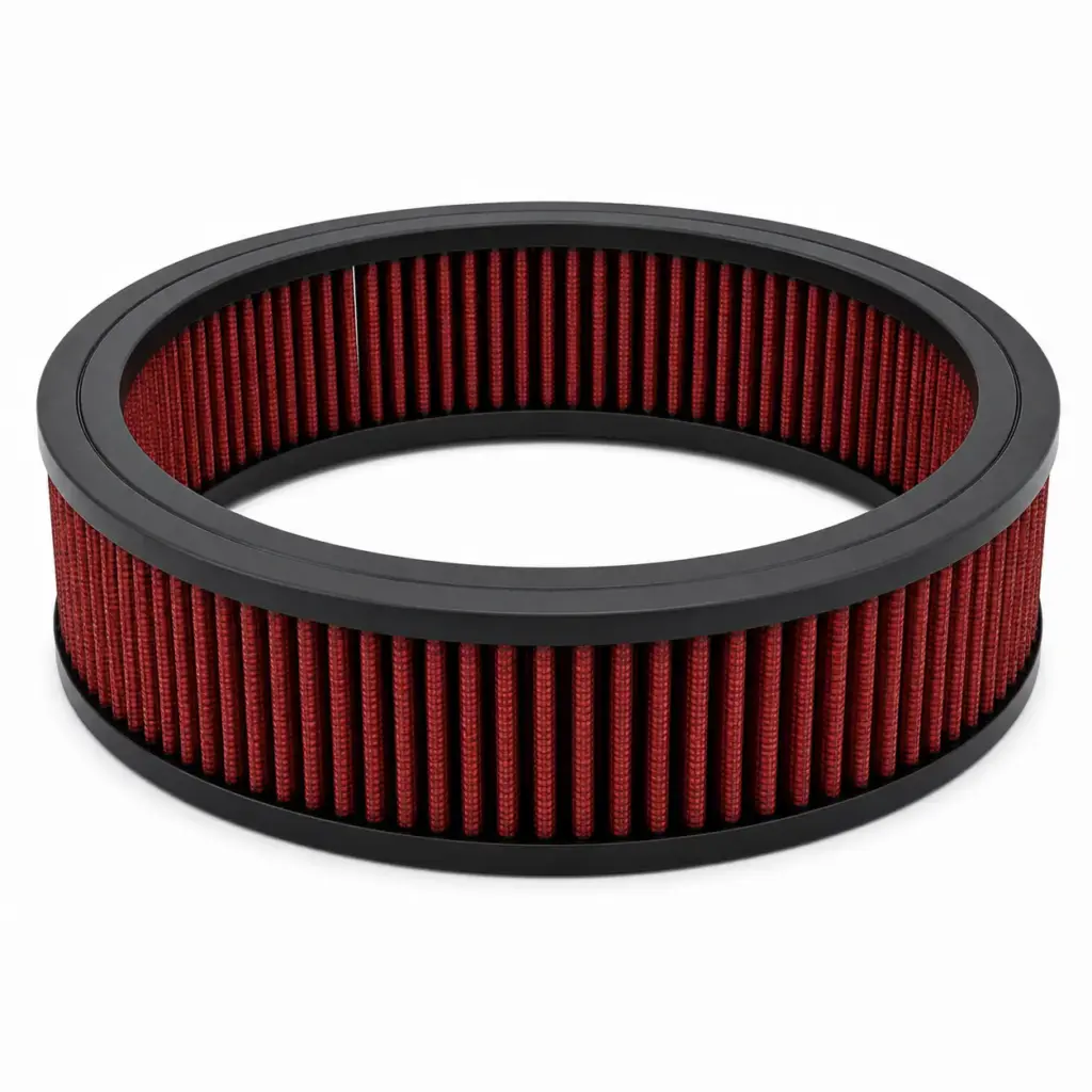 Mastodon Round Washable Air Filter Element – Red 14"x3"