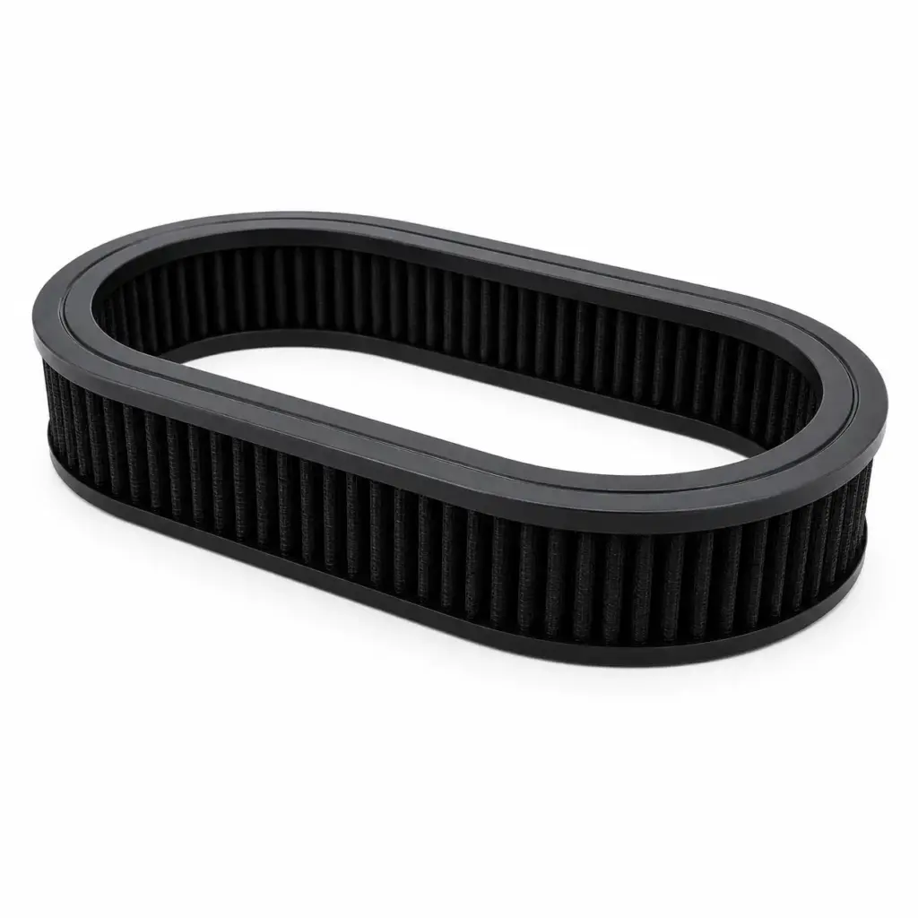 Mastodon Oval Washable Air Filter Element – Black 12"x2"