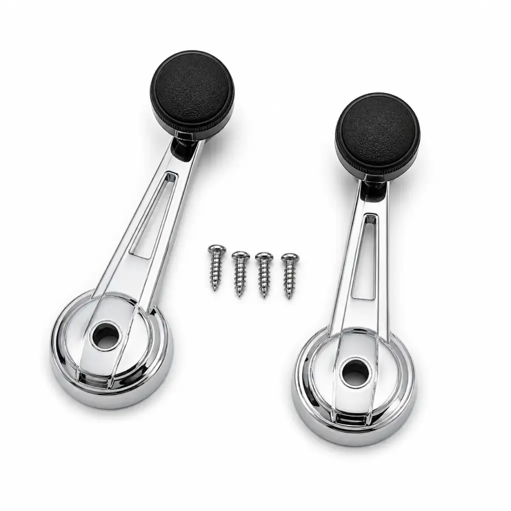 Mastodon Ford Pickup Truck Chrome Interior Window Crank Handle Set