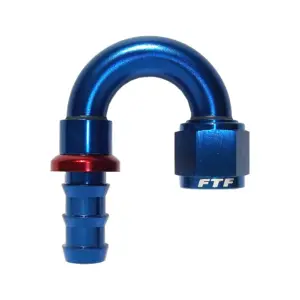 FTF Hose End Swivel Push On 180° An10 | MEF0418-1810
