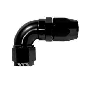 FTF Black Hose End Full-flow Swivel 90° An10 | MEX0018-9010BLK