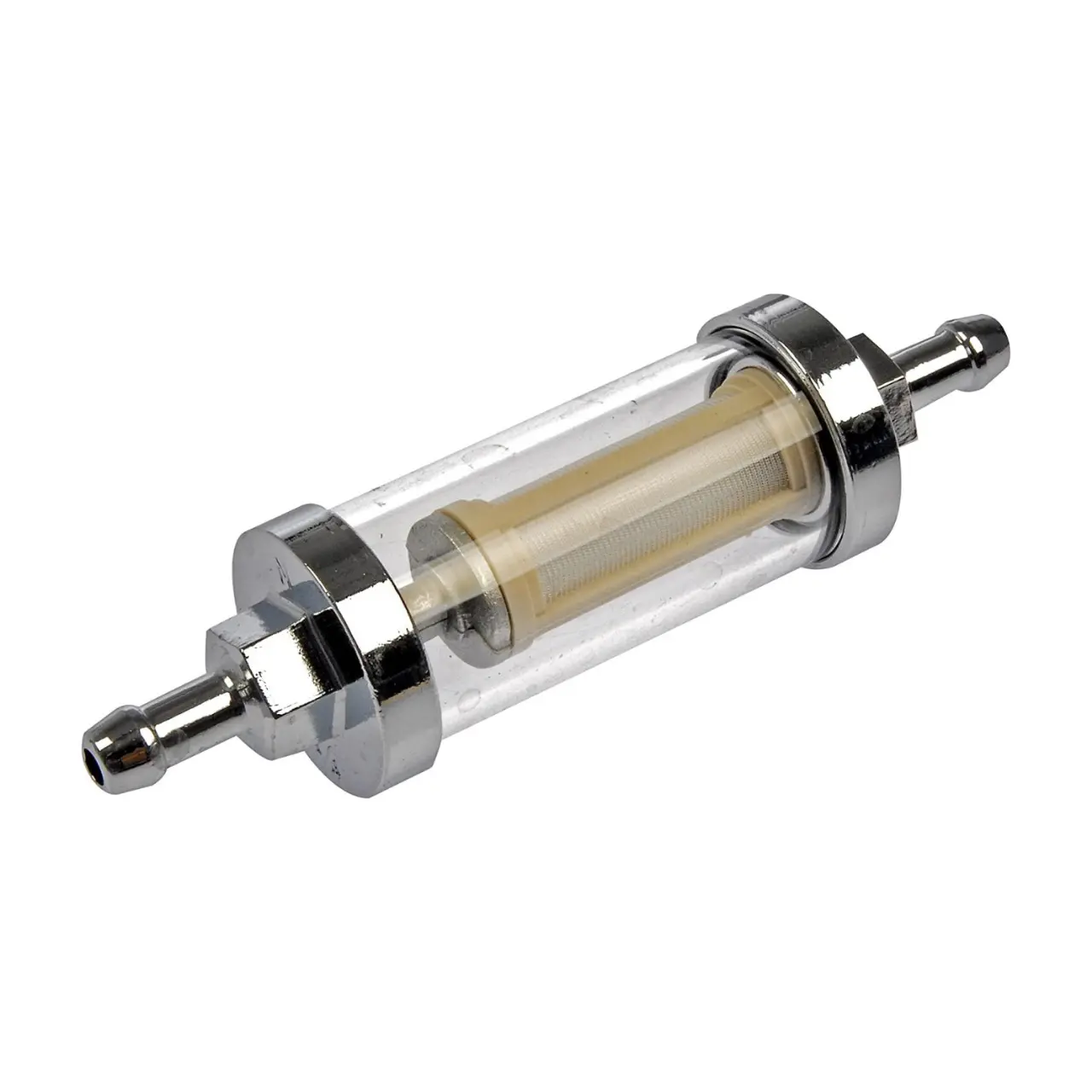 Universal fuel filter Metal / glass Clear