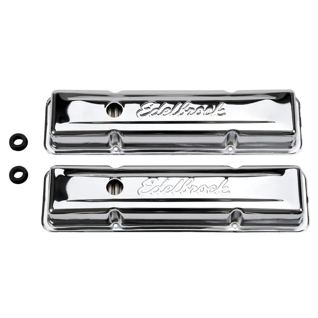 Edelbrock Signature Series Chrome Valve Covers SBC