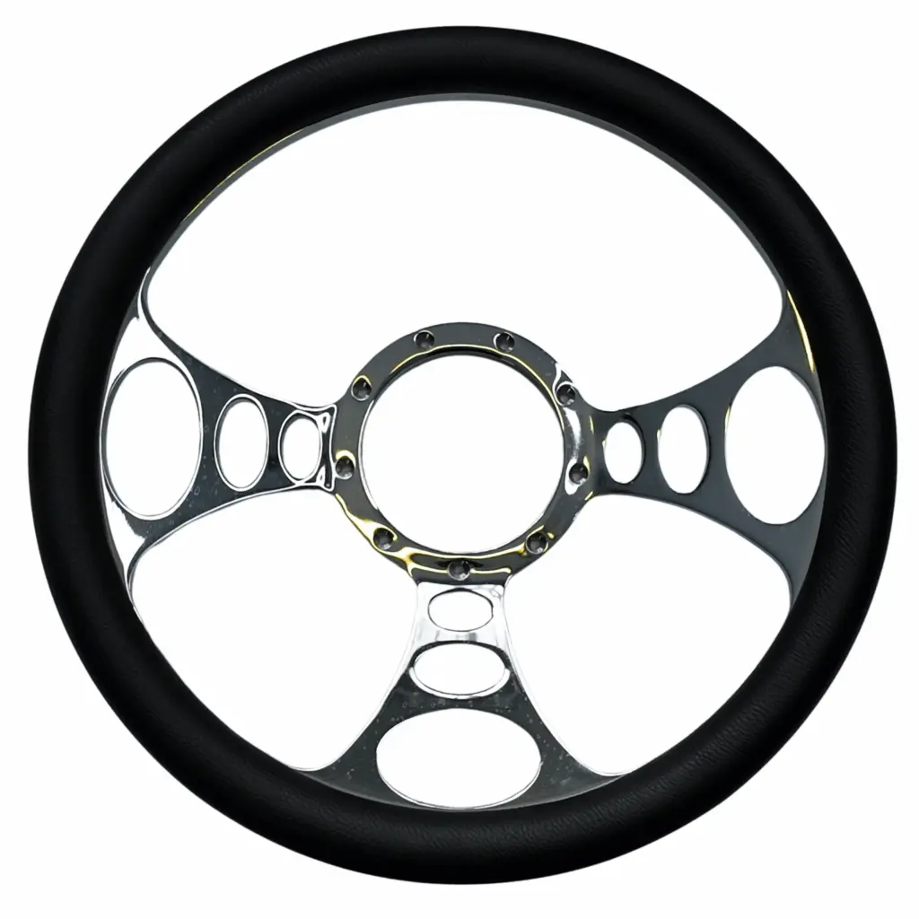 14" billet black spoke steering wheel (9-Hole) Mastodon