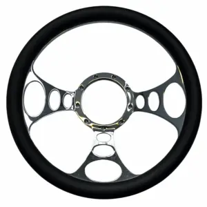 14" billet black spoke steering wheel (9-Hole) Mastodon