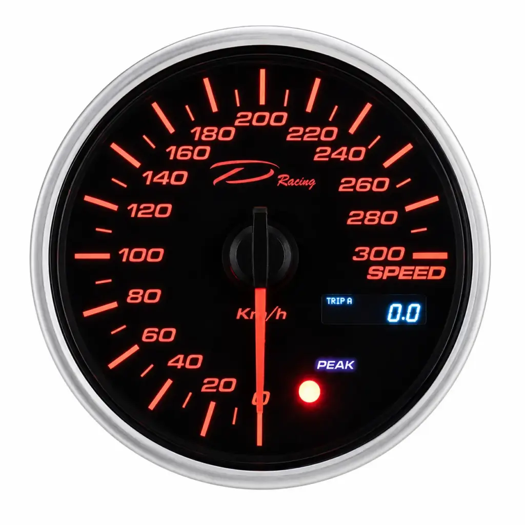 Depo Racing Speedometer, 115mm, LED, 0-300 kmh